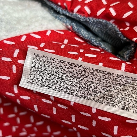 Disney Baby Toy Story Denim Jacket 3-6M Shearling Collar Prickly When Hungry - Picture 7 of 8